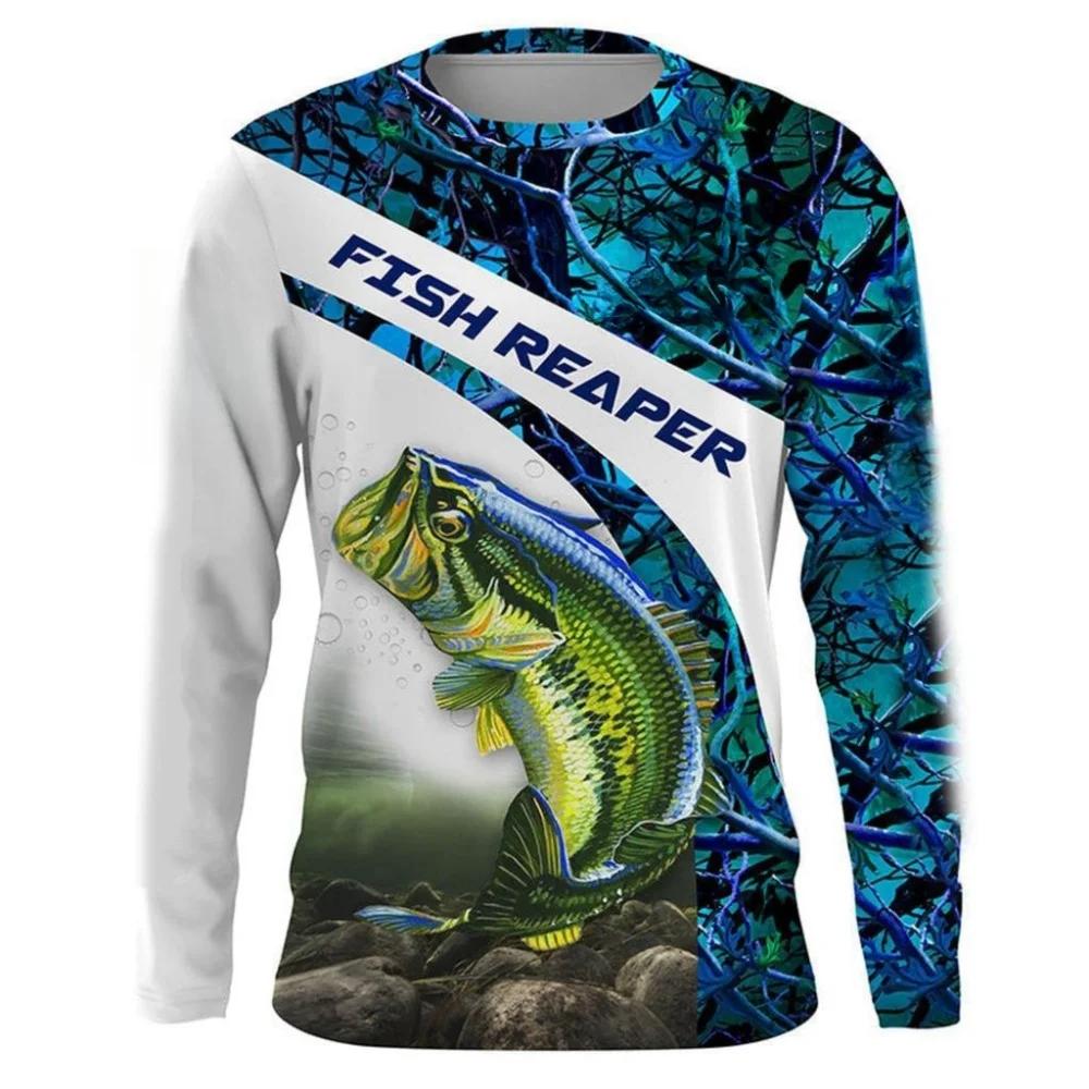 Bass Fishing Long Sleeve T-Shirt, Custom Name, Ideal for Fishing Lovers