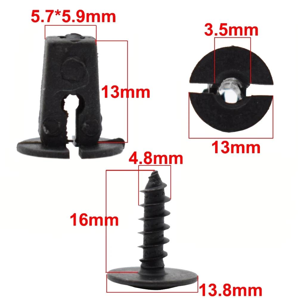 Car Fender Liner Mudguard Fastener Clips Screws Retainer For Volkswagen VW Passat B5 B6 B7 CC Golf MK6 Tiguan Touran Polo 10pcs