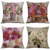 Vintage Flower Cotton Linen Cushion Cover Soft Decorative Pillow Case For Home Comfort