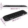 Traction Mats 2 pcs Black 106 x 30.5 x 7 cm Nylon