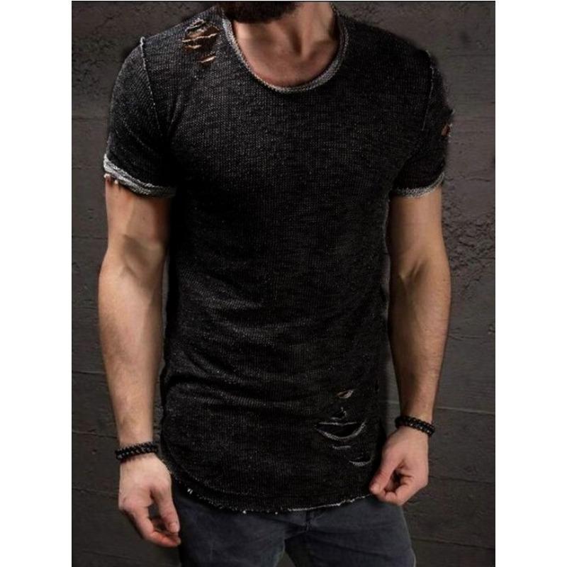 Letní tričko s krátkým rukávem a dírami