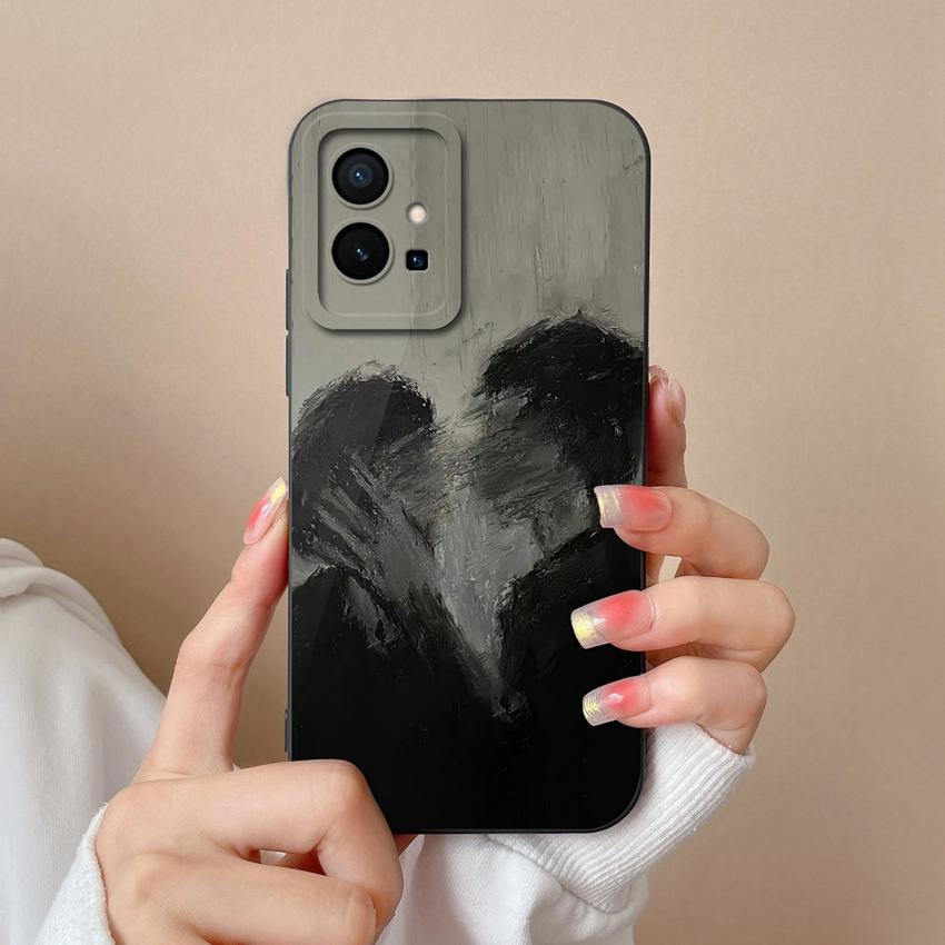 For Vivo Y55 Y56 Y70 Y72t Y73 Y74 Y75 Y77 Y81 Y85 Fashion Liquid Silicone Phone Case Lovely Cat Pattern Anti Drop Full Protective Cover For Vivo Shell