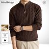 Mind Bridge Men's Wool-Blend Mock Neck Pullover Sweater