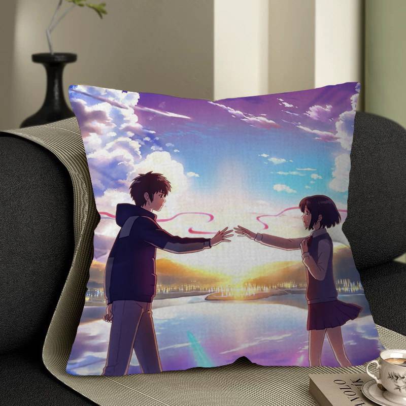 Movie Your Name Pillow Anime Pillow Sofa Bed Head Pillow Cover Cushion Cover 45x45 Cm Fashion