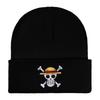Pirate Embroidery Knitted Hat Autumn and Winter Cartoon Animation Sports Embroidery Pullover Cold Hat