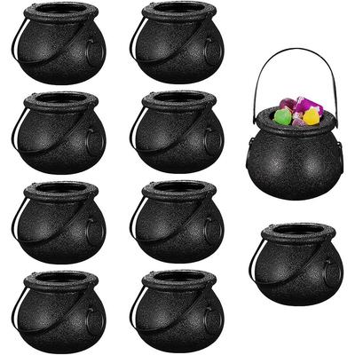  Witch Skeleton Candy Bucket with Handle Halloween Candy Bucket Portable  Plastic Candy Bask