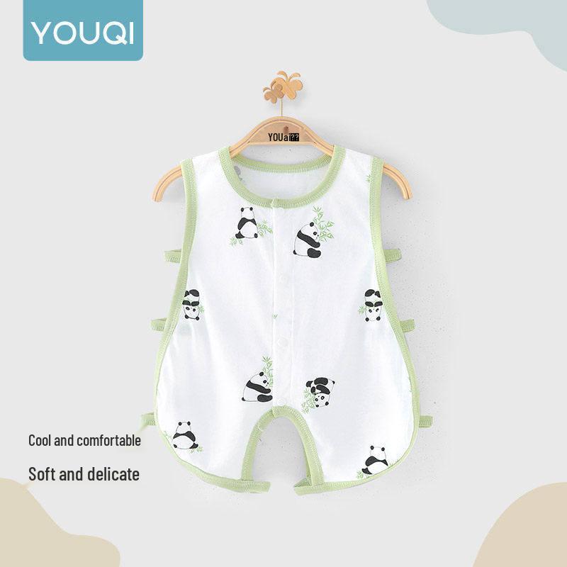 Youqi Baby Sleeveless Summer Jumpsuit - Cute, Lightweight, Side-Opening Design