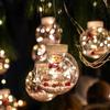 Christmas Transparent Wish Ball Curtain Lights, LED Snowman Decorative String Lights, Holiday Atmosphere Lighting
