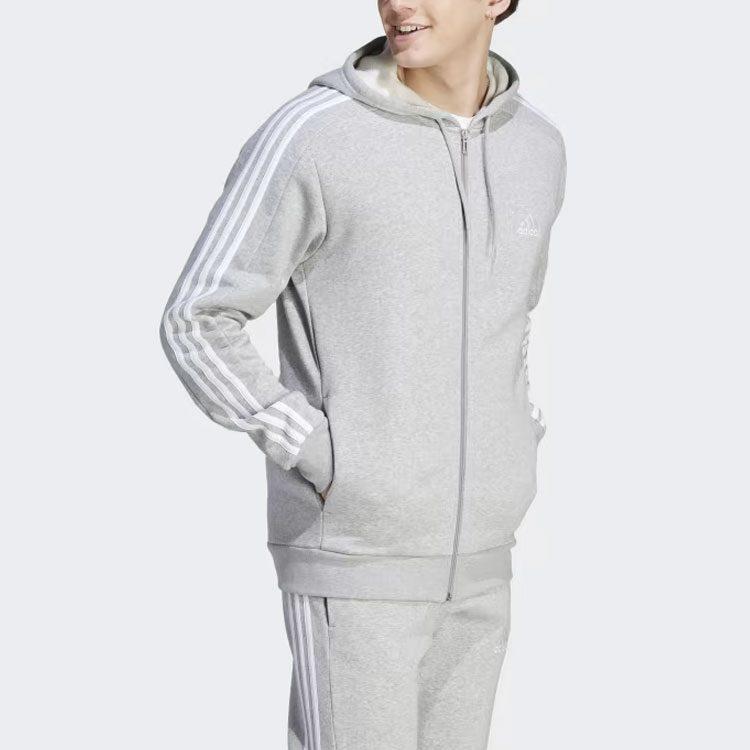 Adidas Essentials Fleece 3 Stripes Full Zip Hoodie IJ6479