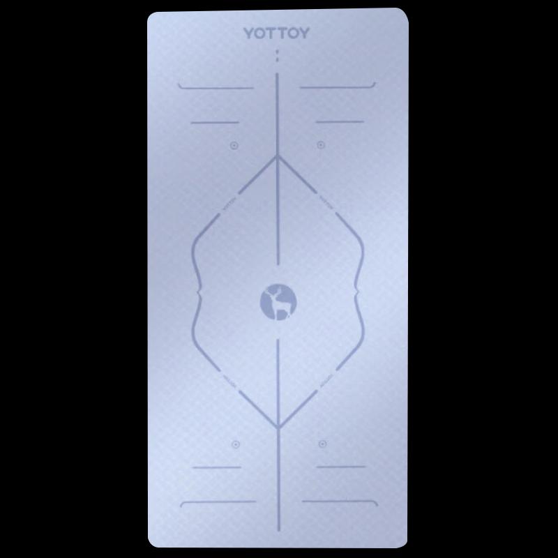 Yottoy Thickened Non-slip Yoga & Fitness Mat with Alignment Lines