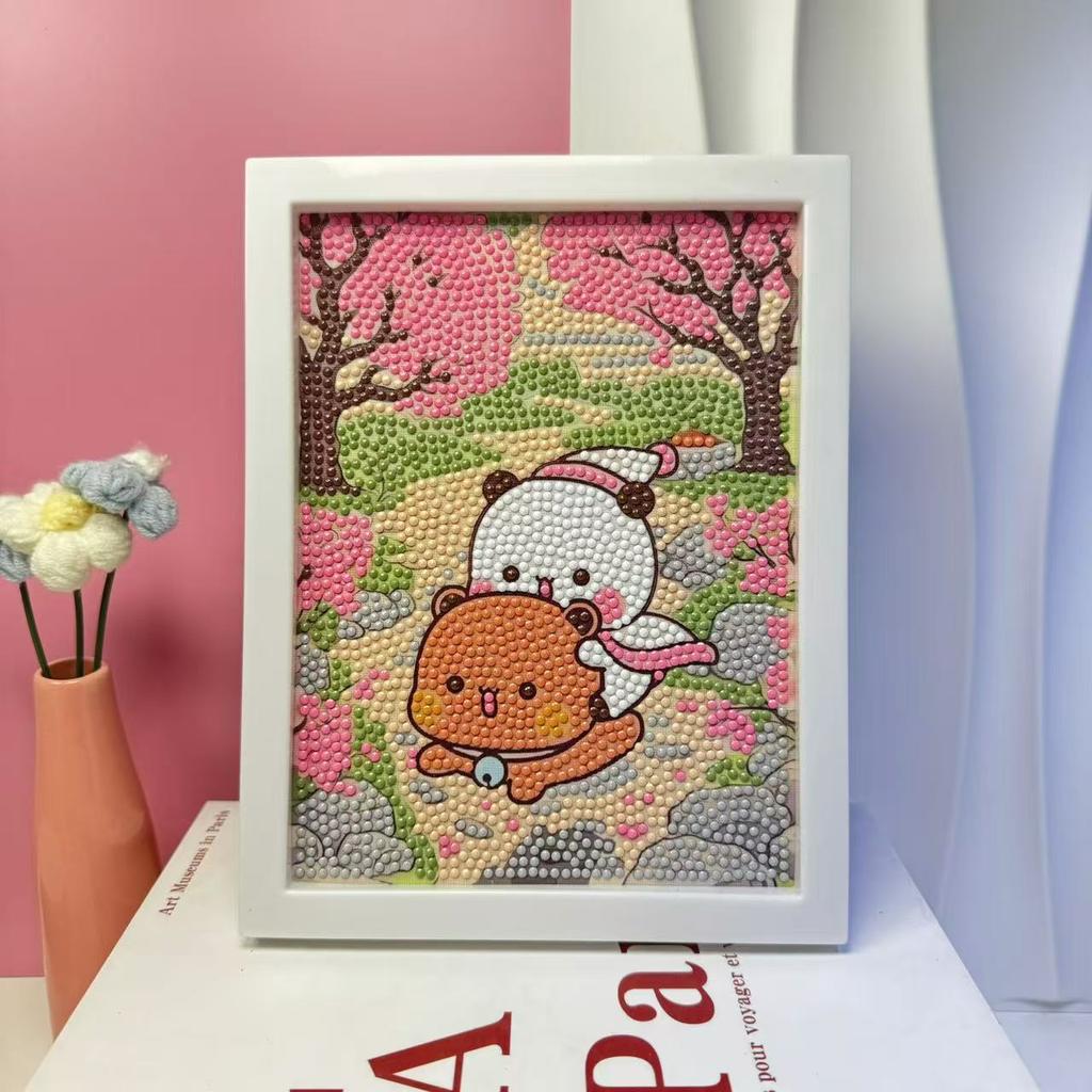 Children'S Diamond Painting Framed Handmade Diy Material Bag Sanrio Diamond Paste Painting Concentration Toy