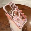 Custodia Magnetica per Telefono Rosa Ciliegio Elegante Sfondo Floreale Per iPhone 17 16 15 14 13 12 Pro Max 11 16 Plus 16E 17Air Cover