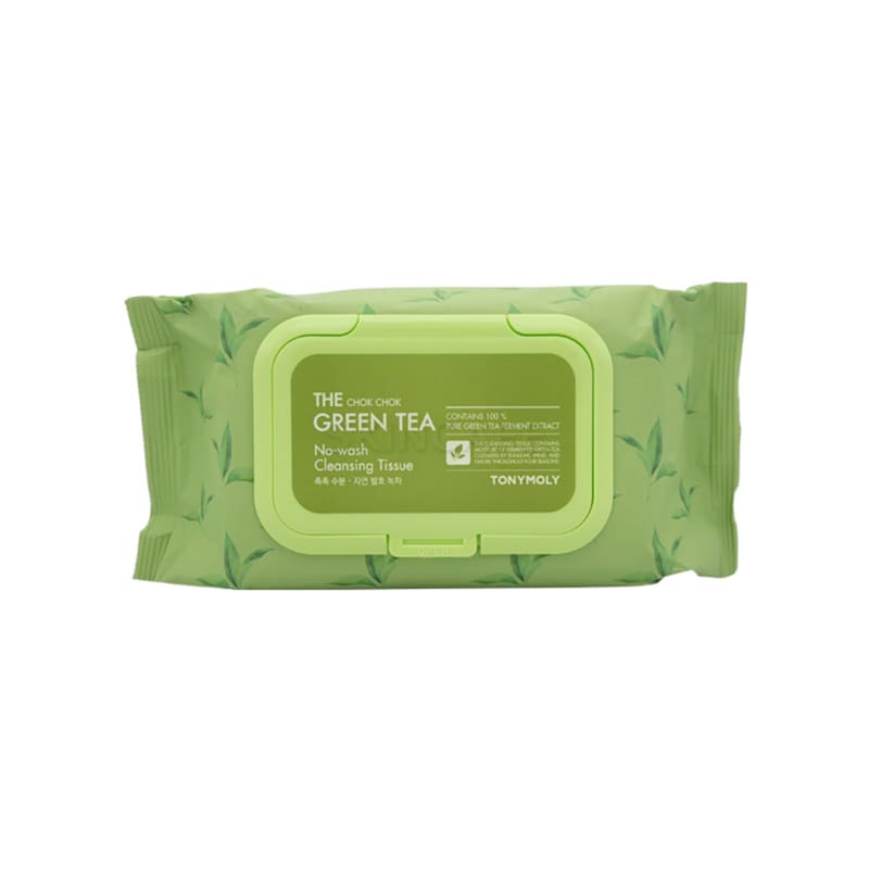 Tony Moly The Chok Chok Green Tea No-Wash Cleansing Tissues 100 Sheets