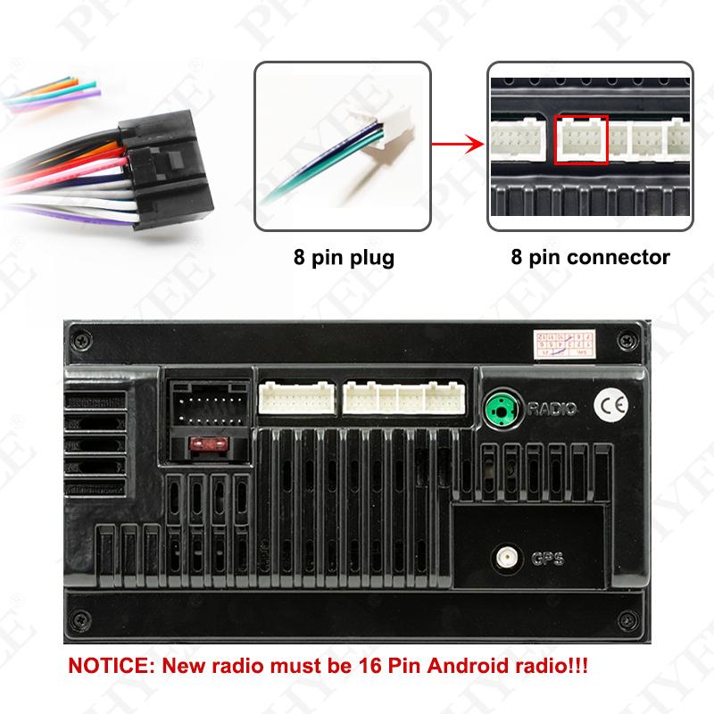MQB Quadlock 52 Pin CAN Bus Decoder Wiring Harness, SWC Support, Plug & Play 16Pin Android Radio Adapter for VW Golf 7 Passat B8
