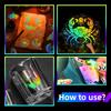 100 Laser Stickers Magic World Respect for Bikers Motorcycle Holographic Stickers