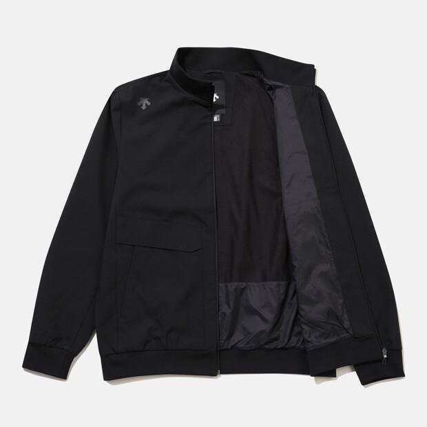 Descente Fleece-Lined Bomber Jacket Black Sr121Ujk12