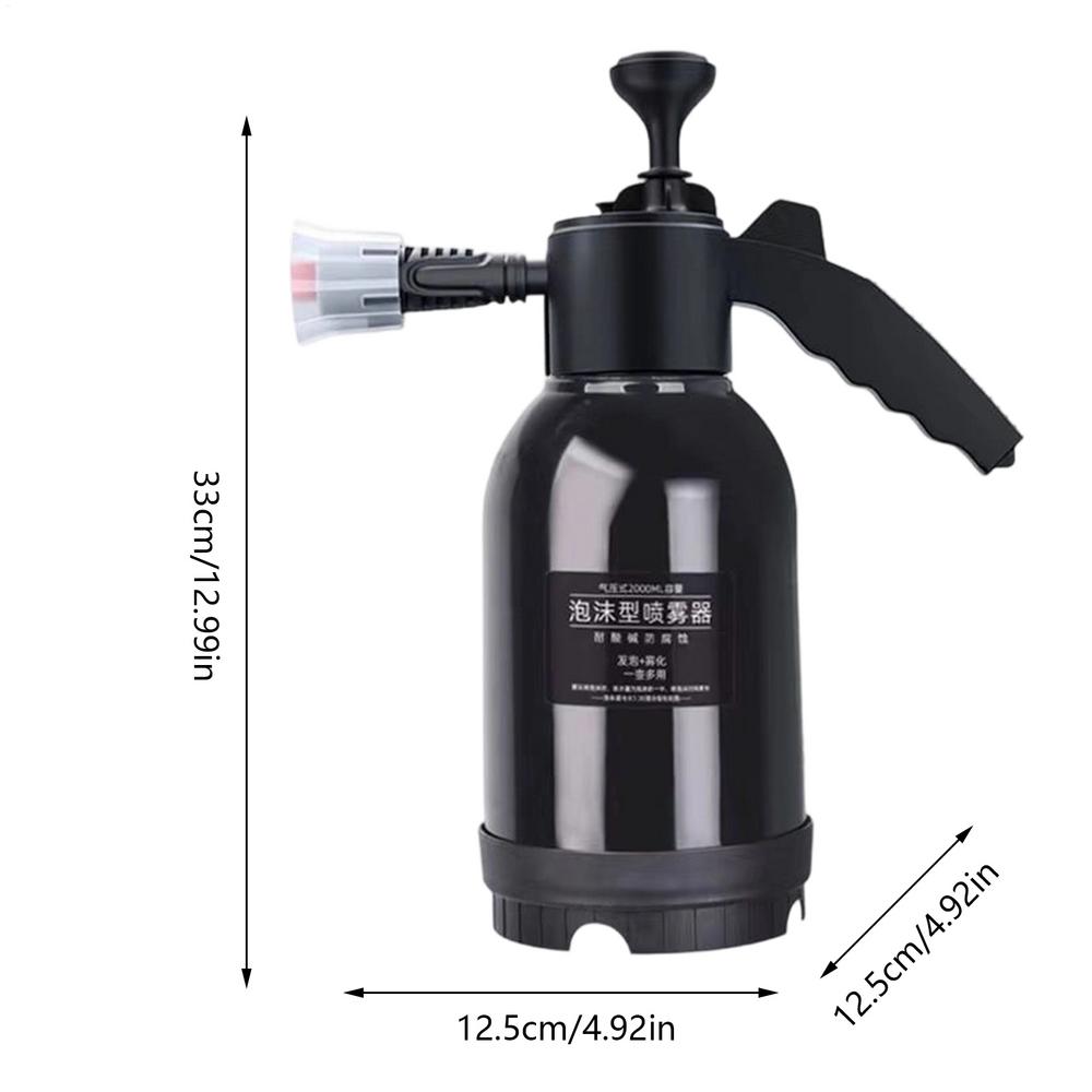 

2L Garden Pump Sprayer Handheld Multi Purpose Spray Bottle for Plants Flowers Car Cleaning Window Glass Balcony Household чорний