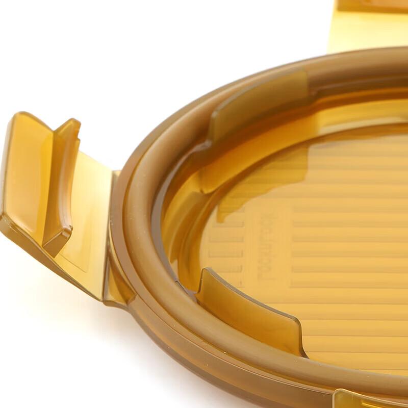 LocknLock Amber Round Glass Food Storage Container