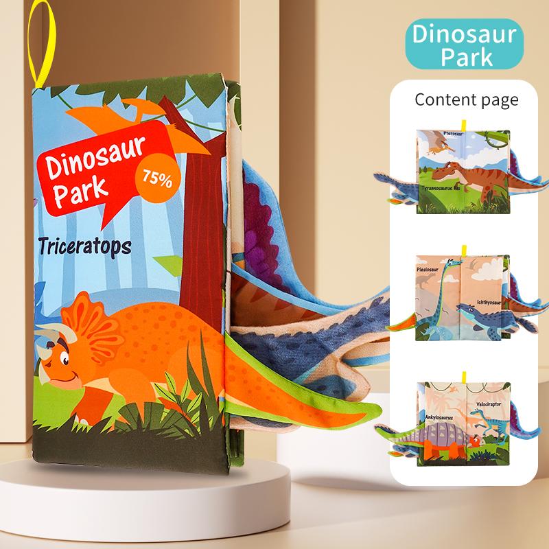 Touch and Feel Crinkle Book for 0+ Months Early Development Interactive Soft Toy for Baby Strollers