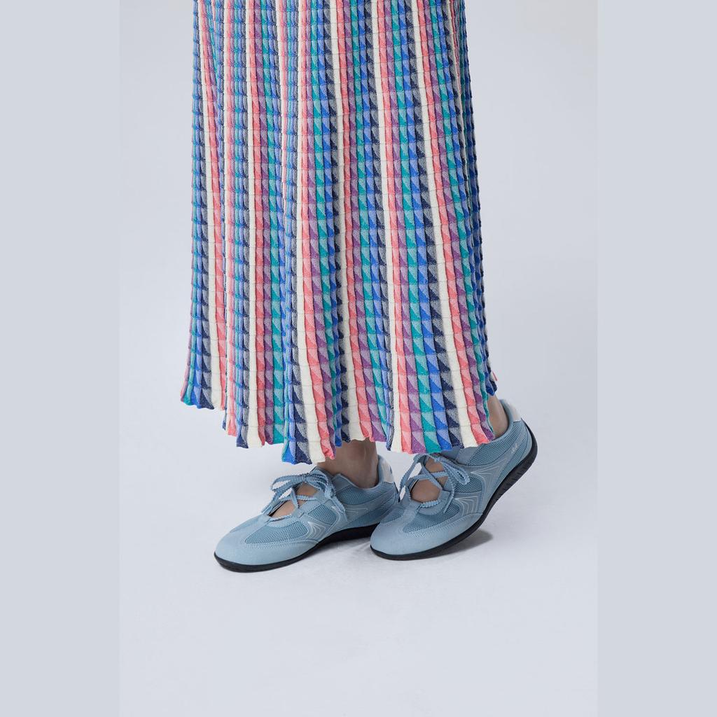 Benetong Multi-Stripe Knit Skirt_Bask05611Mu