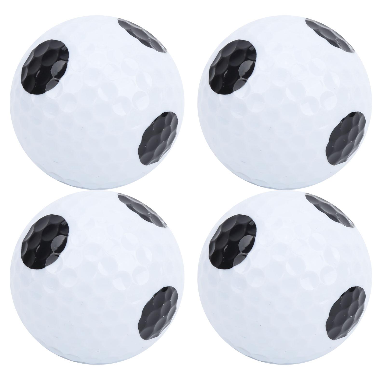

4Pcs Golf Putting Practice Double Layer Game Ball White Black Ball Black Dot Ball
