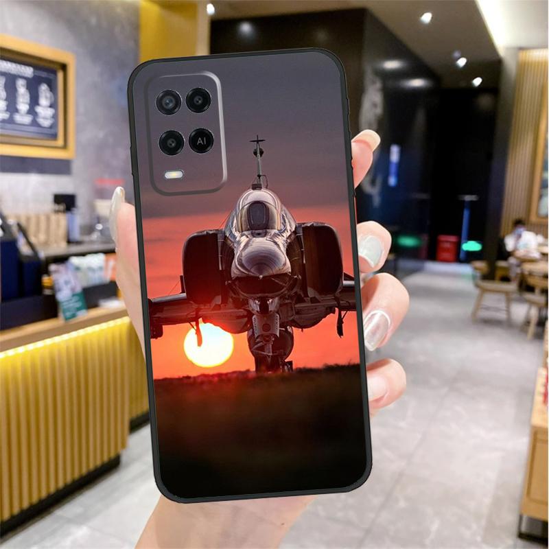 Military Aircraft Warship Fighter Case For Oppo A5 Pro A15 A17 A57 A77 A60 A80 A40 A18 A38 A58 A78 A98 A96 A76 A16 A94 A74 A54