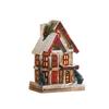 European Retro Solid Wood Luminous Christmas Snow Cabin Ornament