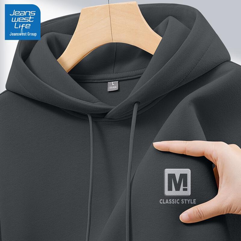 JEANSWEST LIFE Men's Loose Fit Hooded Sweatshirt