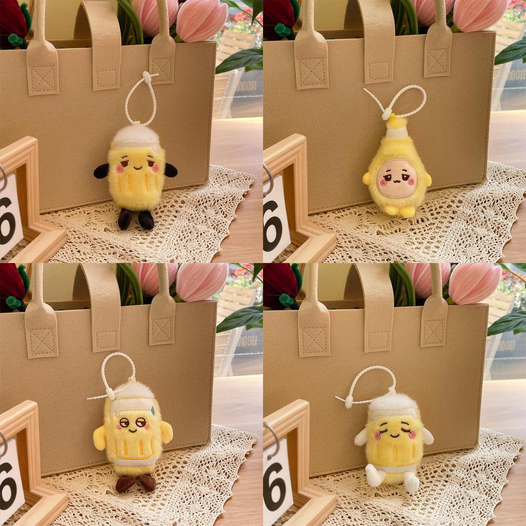 Cartoon Style Beer Bottle Plush Toy For Backpack Accessories And Party Favor