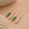 Two-Color Titanium Steel Polygonum Stem Necklace for Women – Versatile Colorfast Pendant Chain