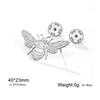 LIKGREAT Insect Honeybee Brooch Pin Vintage Bee Badge Stainless Steel Accessories Punk Jewelry Gift for Shirt Hat