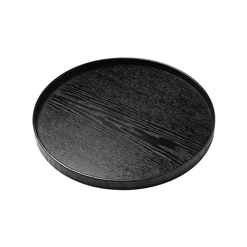 Japanese Style Black Round Serving Tray