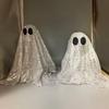 Sequin Fabric Ghost Tabletop Decor Halloween Shiny Ghost Figurine for Halloween Bedroom Desktop Home Decor