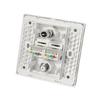 Multimedia Outlet Panel For Various Connectors TV9.5 RJ45 CAT6/CAT5E F-Type Faceplate for Ethernet/TV Coaxial Cable