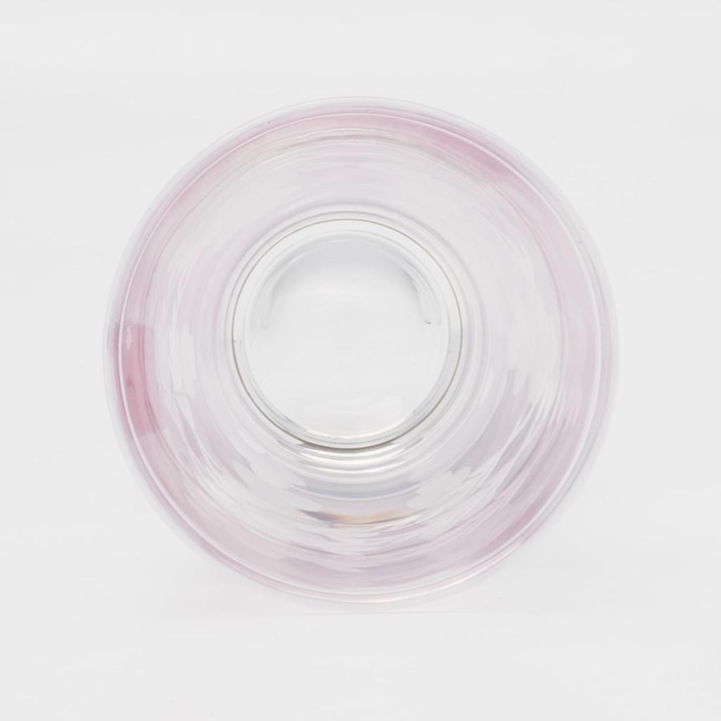 Otsuka Glass "Irodori no Uta" Sake Glass, Guinomi (approx. 100ml), Open Top, Flower Cut Glass, Pink, Made in Japan, 01145-15-1PK-1P