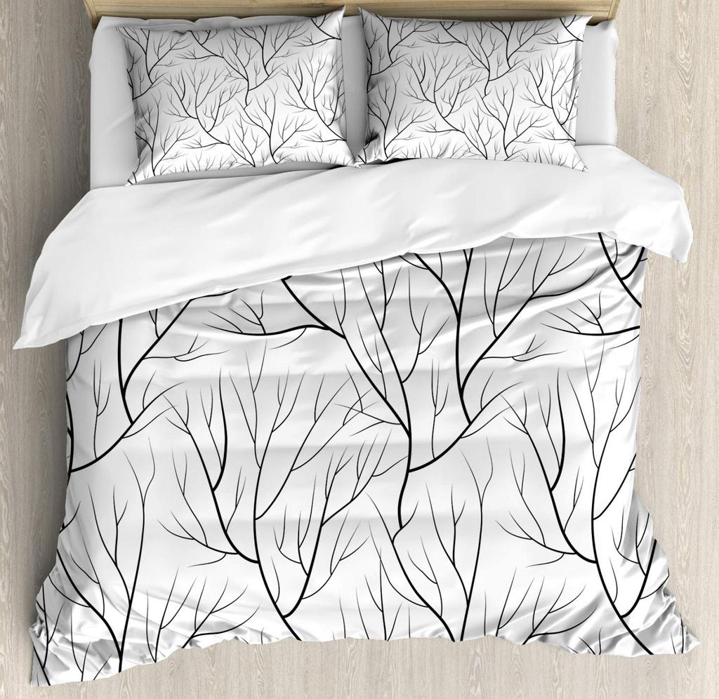 Tropical Tre Soft Duvet Cover Set Nature Plants Tre Foliage Decorative Beding Set Soft Microfiber Warm Comforter Cover for Young Boys Young Girls