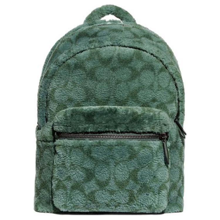 

Coach Charter 30 Classic Monogram Print Zipper Closure Wool Leather Blend Fabric Backpack Large Men backpack Green CC079-PST Basic Set (Bag+Dust Bag)