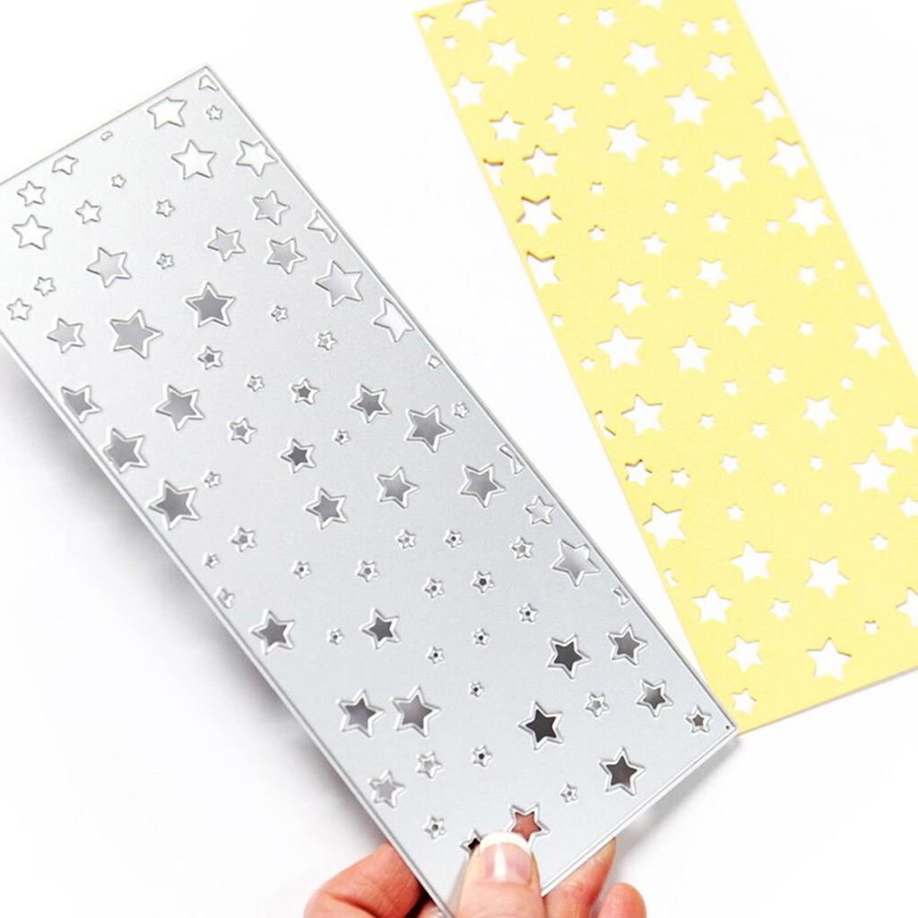 Stars Background Cutting Dies Metal Die Cuts Embossing Templates Molds Cuts Stencils for Scrapbooking Album Decoration