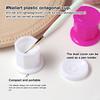 Mini Plastic Octagonal Powder Liquid Nail Cup Wiyh Cap Nail Brush Cleaning Tools Liquid Power For Mixing Bowl Brush Holder Dish