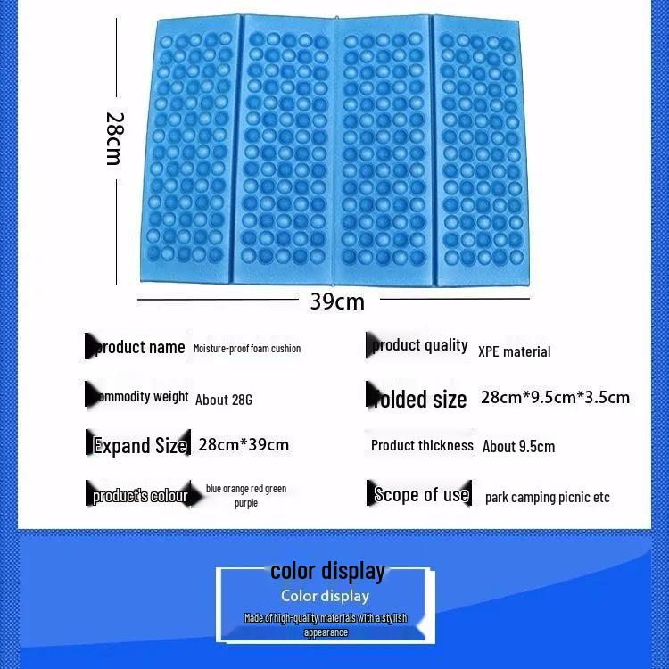 Waterproof Portable Outdoor Foam Picnic Mat - Moisture-Proof, Thickened, Foldable Cushion