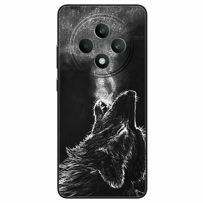 For OPPO Reno 12F 5G Case Cool Black Soft Silicone Cover for Oppo Reno12 FS Cartoon TPU Shell On Reno12 F Protective Funda Capas