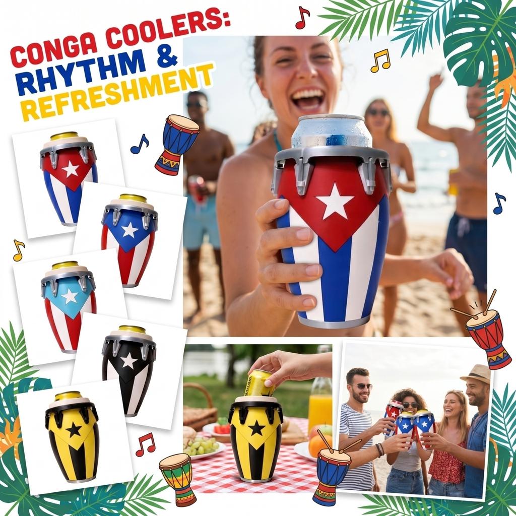 Conga Can Sleeve Portable Beverage Container Protector For Party Use