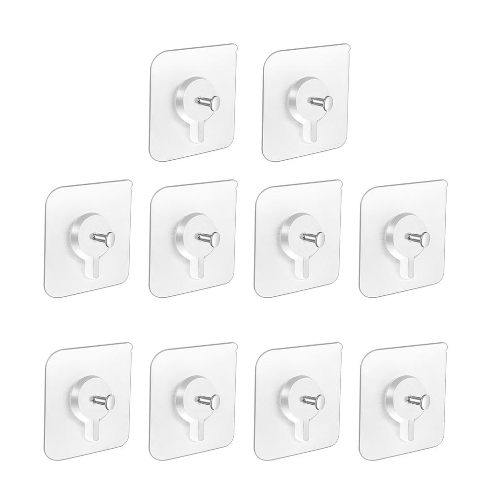 

10/20 Pack Strong Adhesive Hooks No Drilling Waterproof Hooks for Picture Frames Posters Kitchen Bathroom Accessories Screw Hook