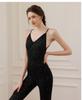 Boyang Damen Glitzernder Rückenfreier Aerial Yoga Jumpsuit - Herbst/Winter Stil