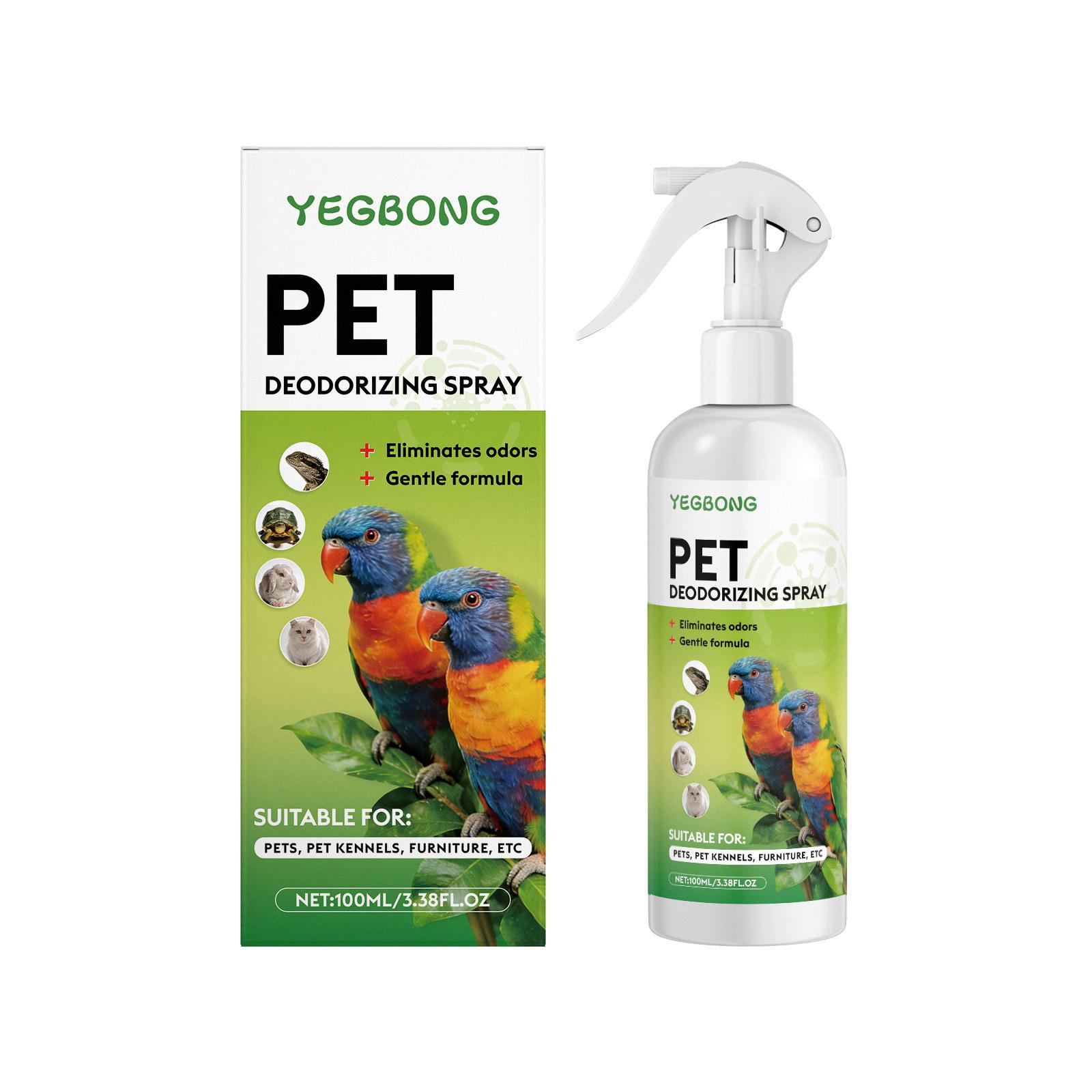 YEGBONG Gentle Pet Deodorizing Spray for Multi-Scenario Odor Cleaning 100ml