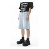 Vintage Pánské Džíny High Streets Široké Kalhoty Pánské Letní Baggy Džíny Džínové Šortky Streetwear Délka Ke Kolenům Krátké