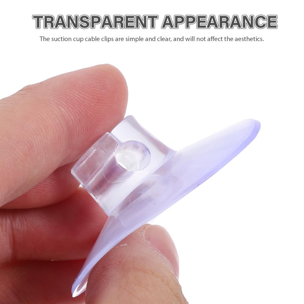 12 Stück Kabelclips zur Befestigung von Saugnapfklemmen, Lichthalter für Fenster, Kabel-Organizer, Lichterketten, Glasdraht