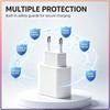 Original Portable 20W USB-C PD Fast Charging Charger EU Plug Type C Wall Power Adapter For iPhone 8 To 17 iPad AirPods
