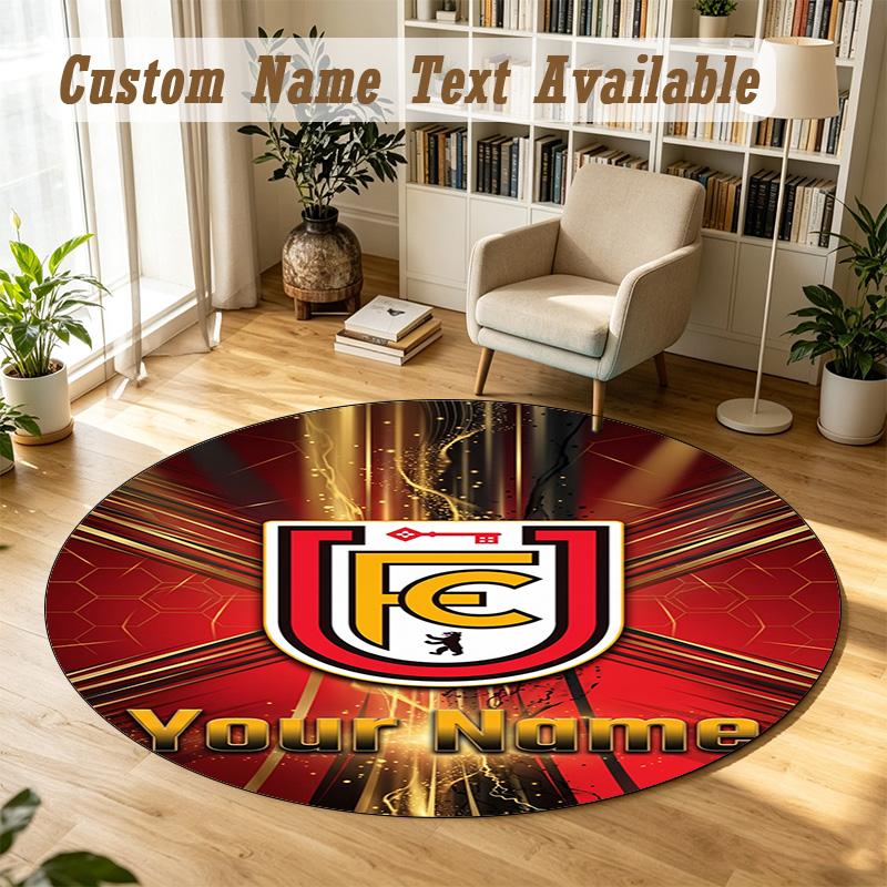 Round Rug Custom NameUnion Berlin FC Pattern Non Slip Carpet Home Floor Decor