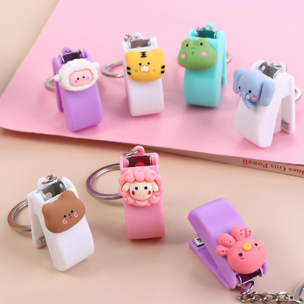 Mini Cartoon Student Supplies Size 10 Staples Stapler Key Chain Mini Stapler Stapler Binding Tools